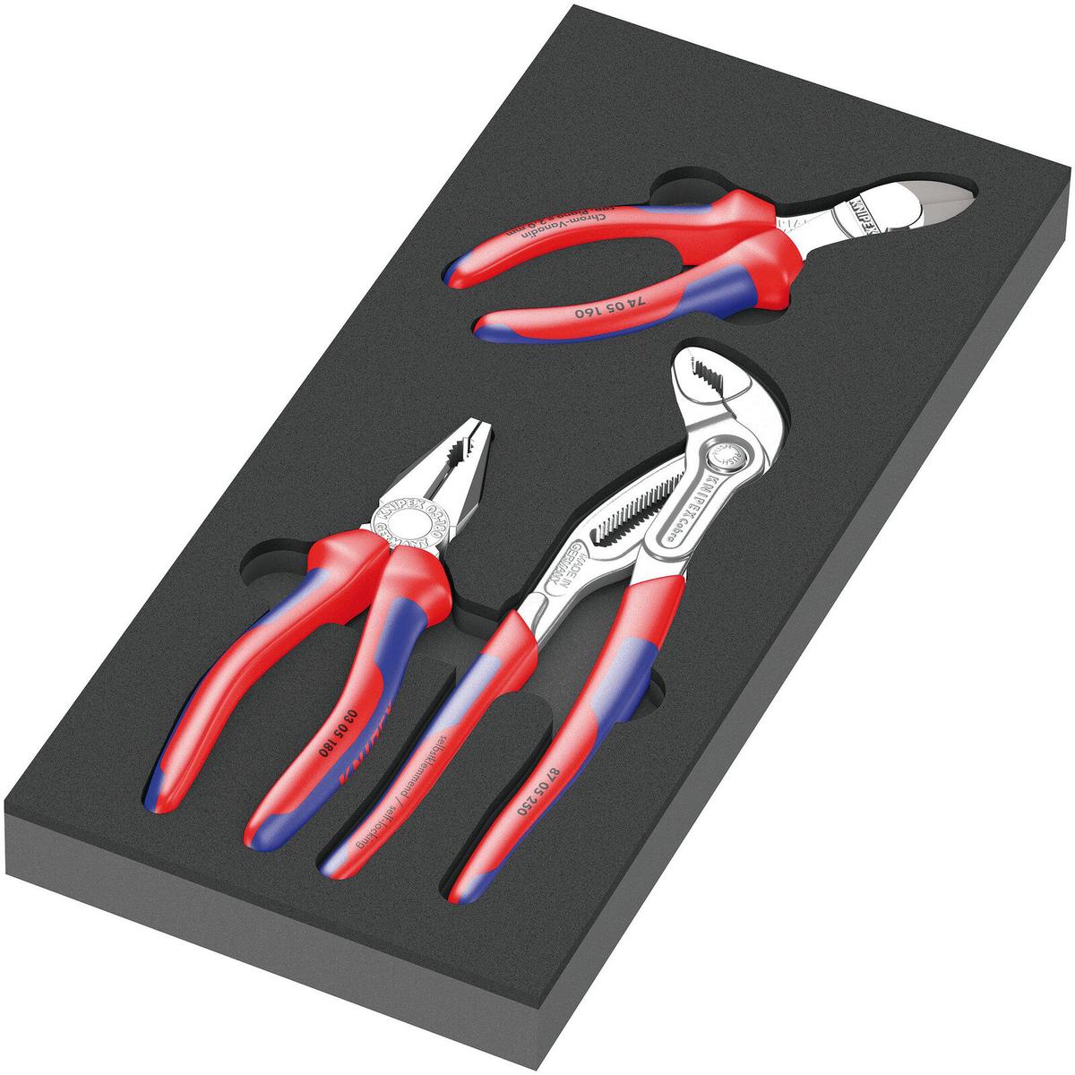 Wera Knipex 150180 (9780) 3 Piece Plier Foam Module Set