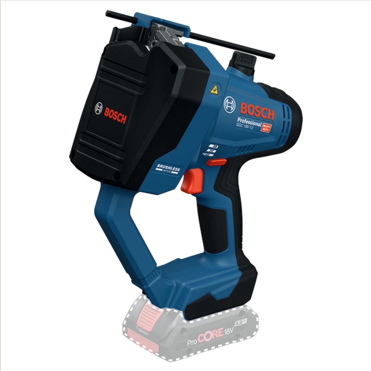 Bosch Threaded Rod Cutter GGC18V-12N 18V Max Brushless Cordless Bare Tool (1/2 Inch Mild 3/8 Stainless Steel Burr Free Shearing Die Overhead Fastener)