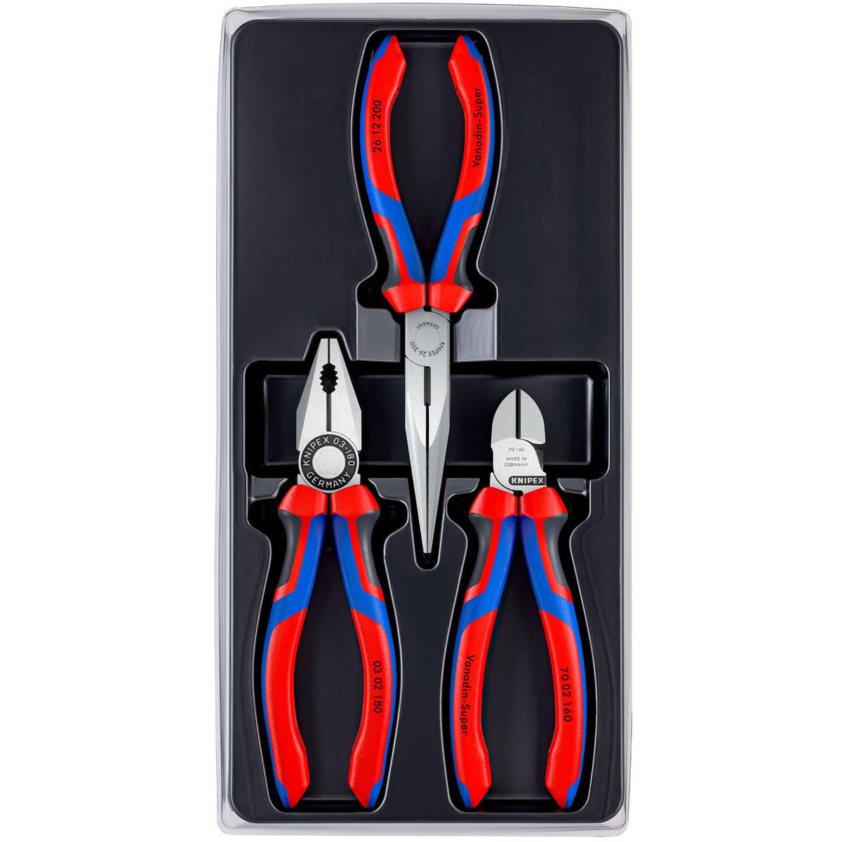Knipex 00 20 11 3 Piece Plier Assembly Set 8211 Comfort Handles