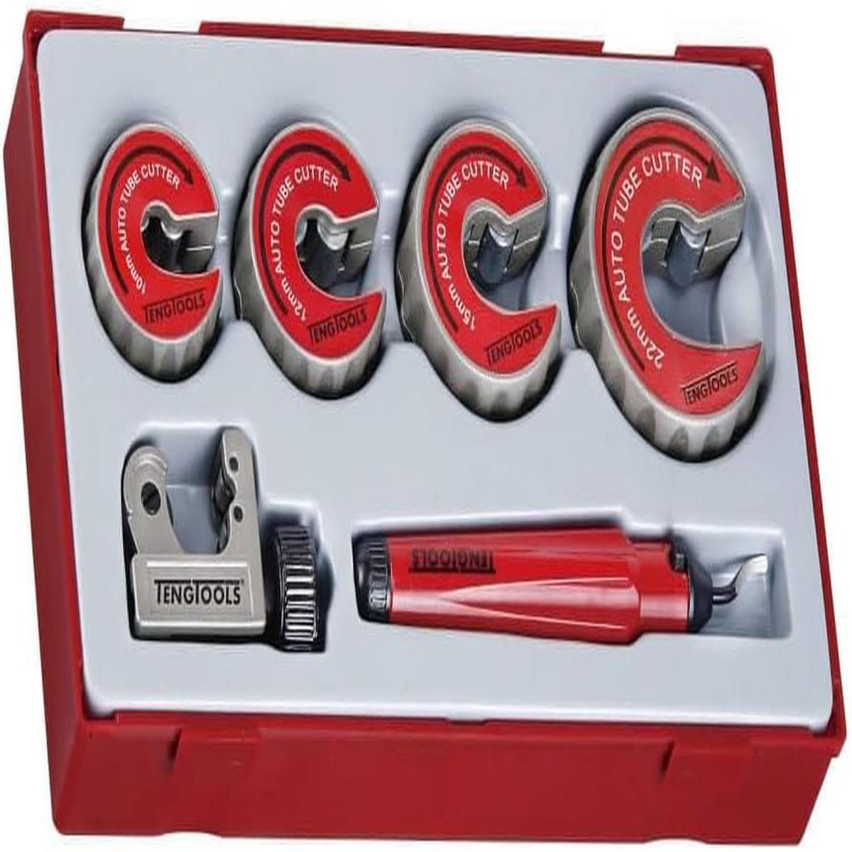 Teng TTTC06 6 Piece Pipe Cutter 038 Deburring Set In Toolbox Module Tray