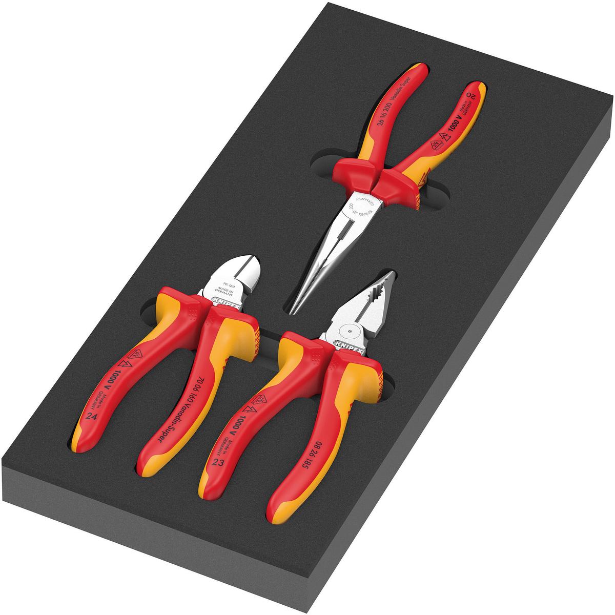 Wera 9784 Foam Insert KNIPEX Pliers Set VDE 1 3 Piece Set