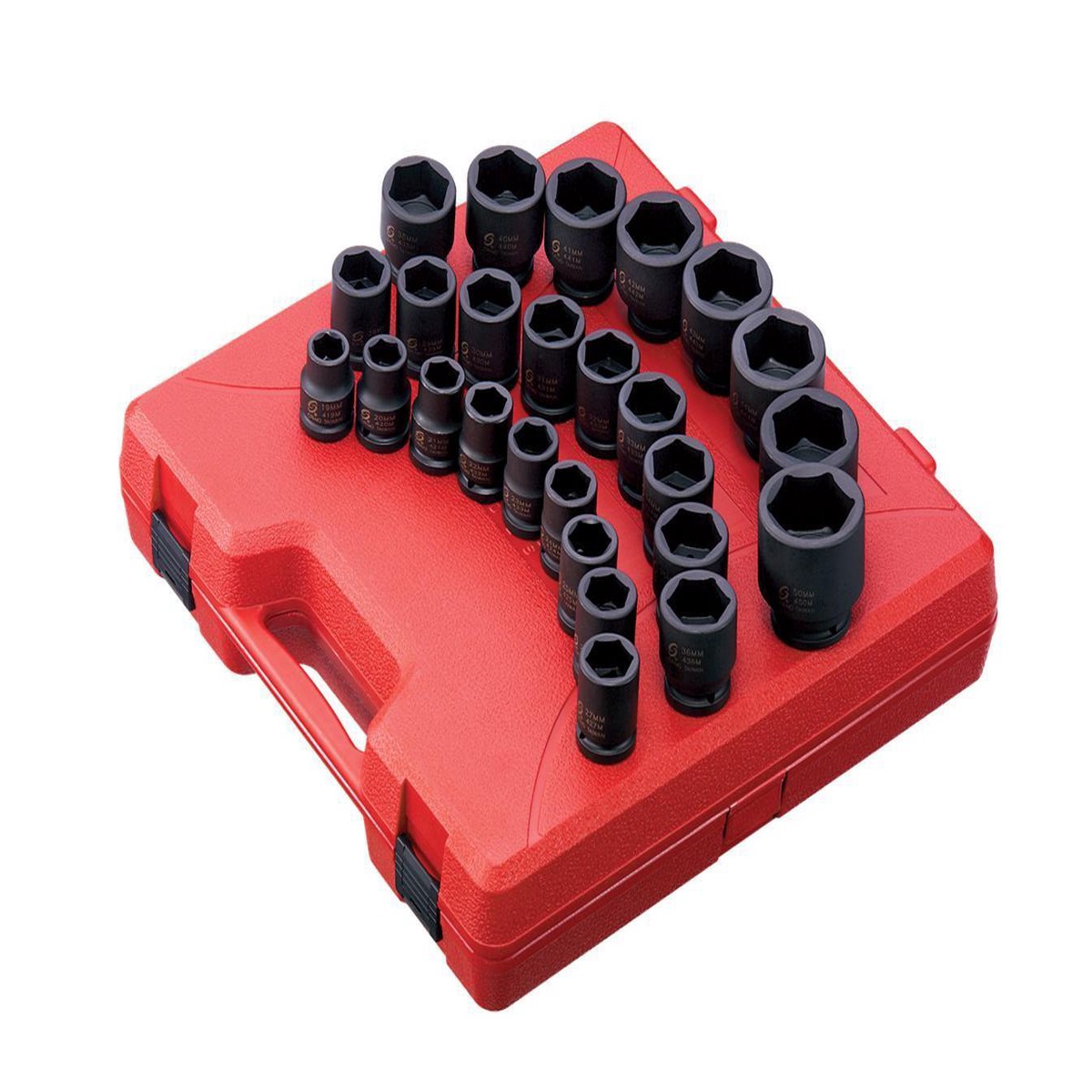 3/4" DRIVE METRIC 6 POINT STANDARD 26-PIECE IMPACT SOCKET SET