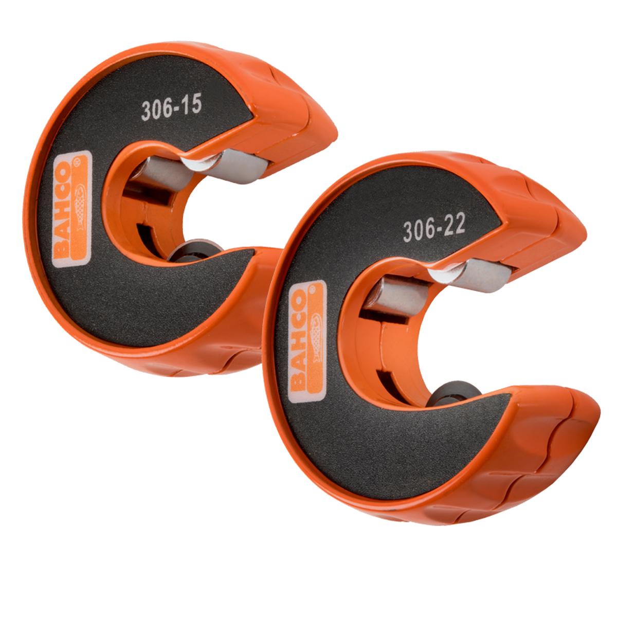 Bahco 306-PACK 2 Piece Tube Cutter Pipe Slice Twin Pack 15 amp 22mm