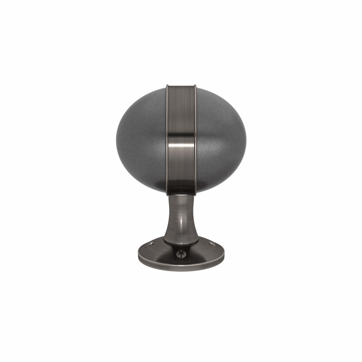 Banded Egg Combination Amalfine Door Knob 8211 Dummy Single (fixed dead) 8211 Vintage Nickel Alupewt