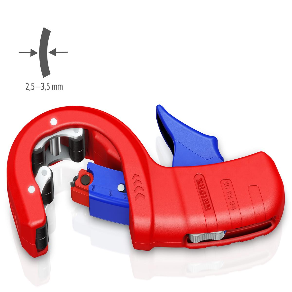 Knipex 90 23 02 BK DPT50 Pipe Cutter For Thick Walled Plastic Pipes 202mm (50mm )