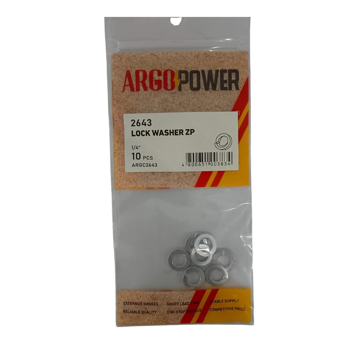 LOCK WASHER 1/4" 10PC ZP