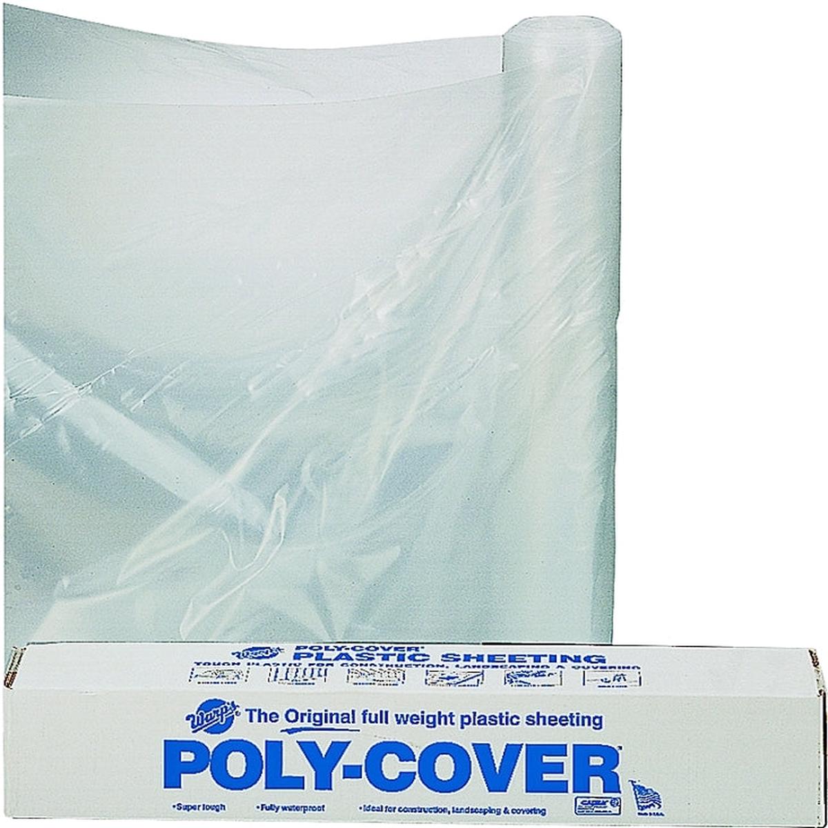 Orgill Poly 4X24-C Poly Film, 100 ft L, 24 ft W, 4 mil Thick, Clear