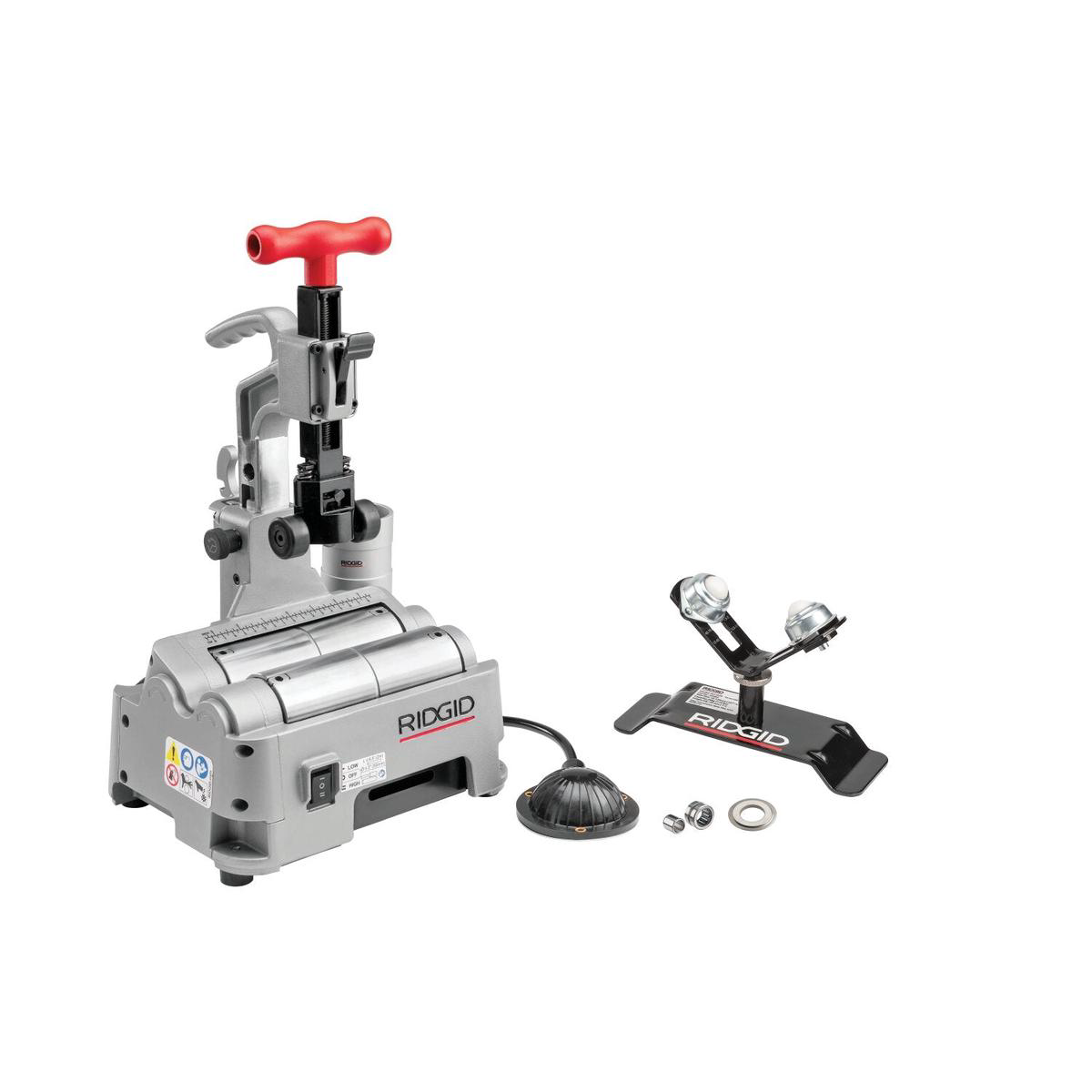 Ridgid 70418 Power Tubing Cutting Machine for Steel Stainless Steel and Aluminum with 137S Reamer PC-116 TS Tube Stand and Spare Wheel