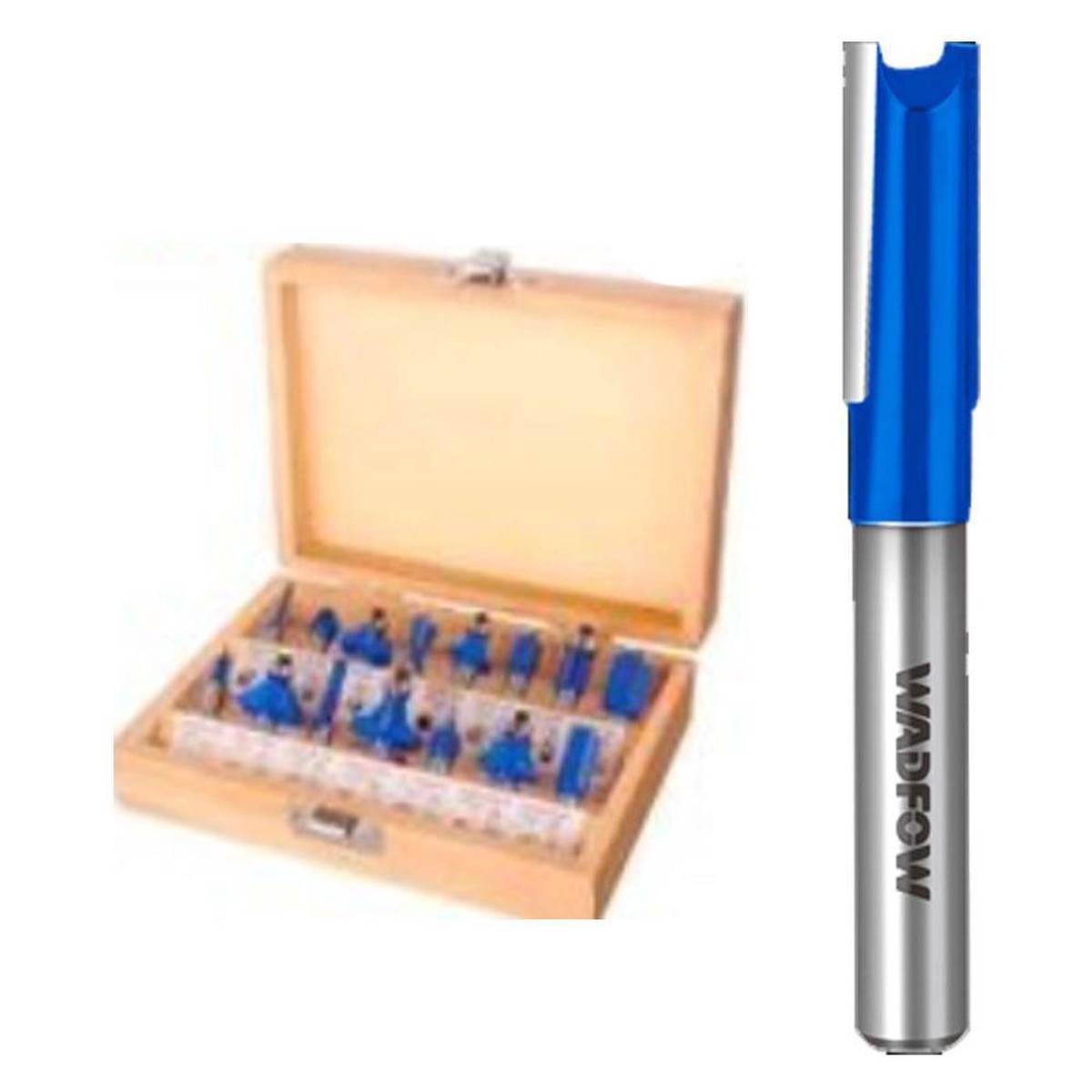 Wadfow UWRG5P41 Router Bits Set 15Pcs 1/4"