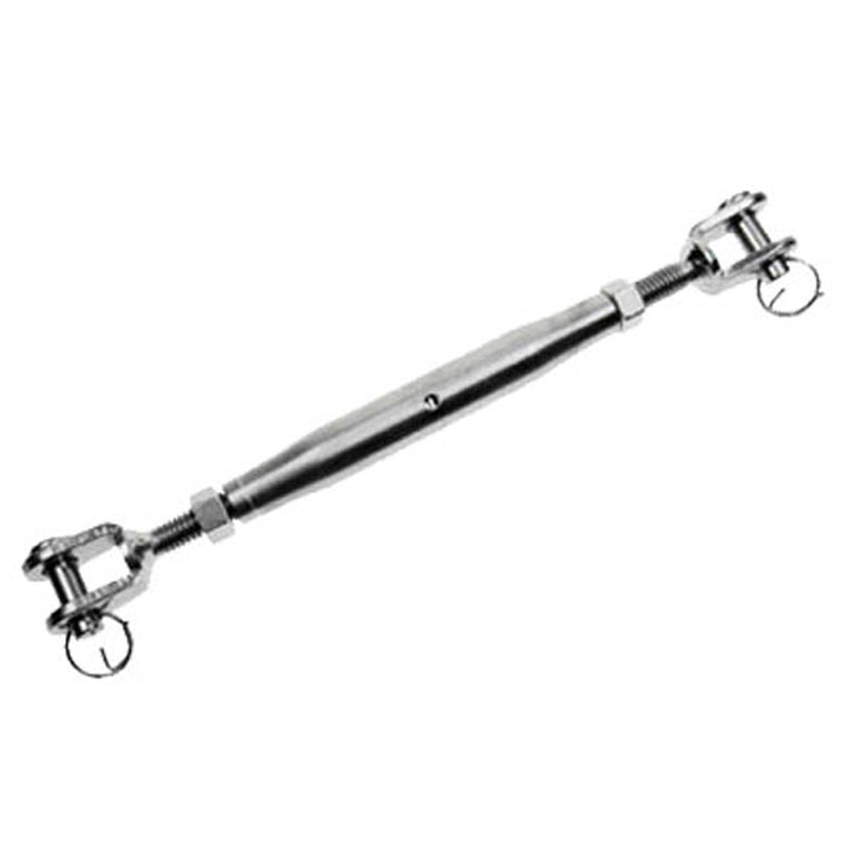 1/4" x 3-3/4" Jaw & Jaw Stainless Steel Pipe Turnbuckles