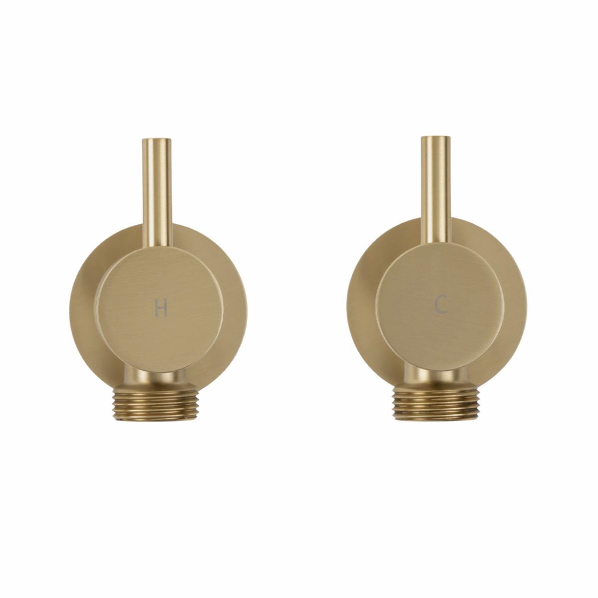 Alma Menzo Brushed Brass Gold Washing Machine Tap