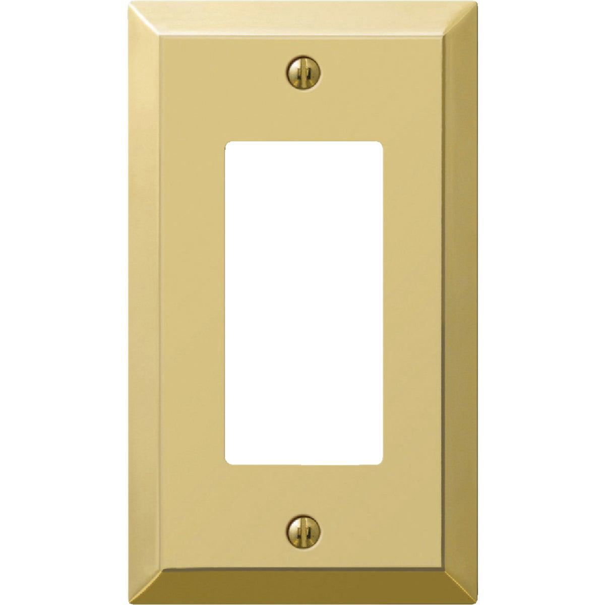 Amerelle 1-Gang Stamped Steel Rocker Decorator Wall Plate Polished Brass