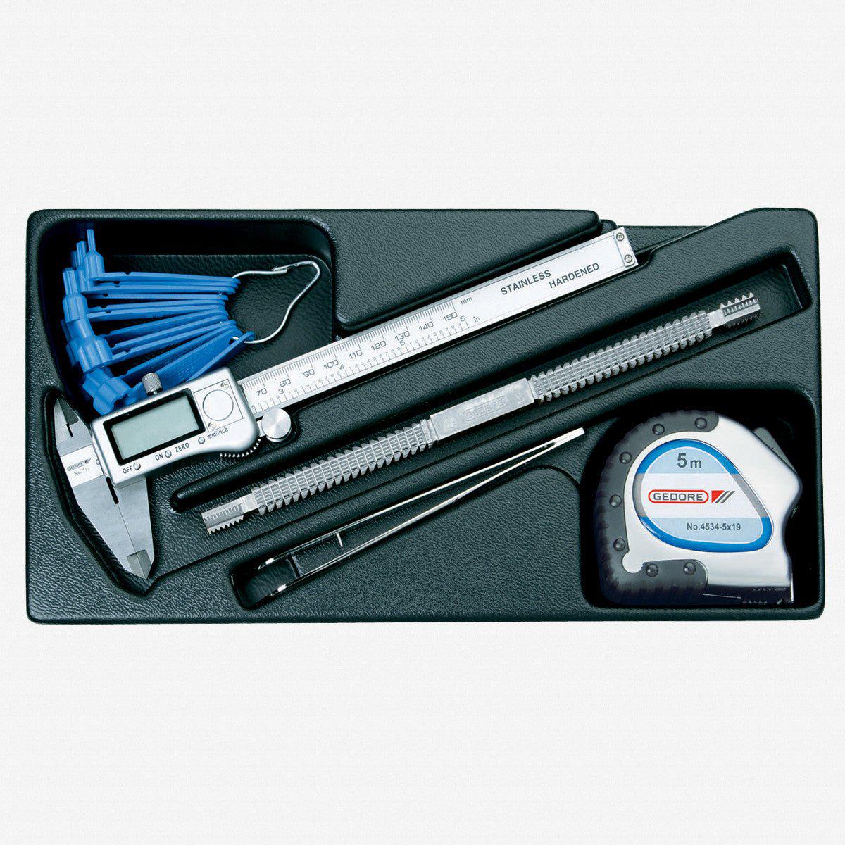 Gedore 1500 ES-711 Precision Measurement and Thread Repair Set in 1/3 ES Tool Module, 5 Pices