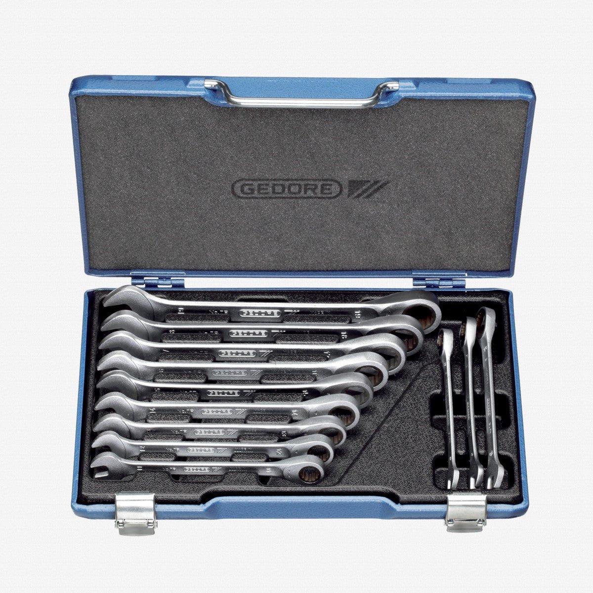 Gedore 7 R-012 Combination ratchet spanner set 12 pcs 8-19 mm