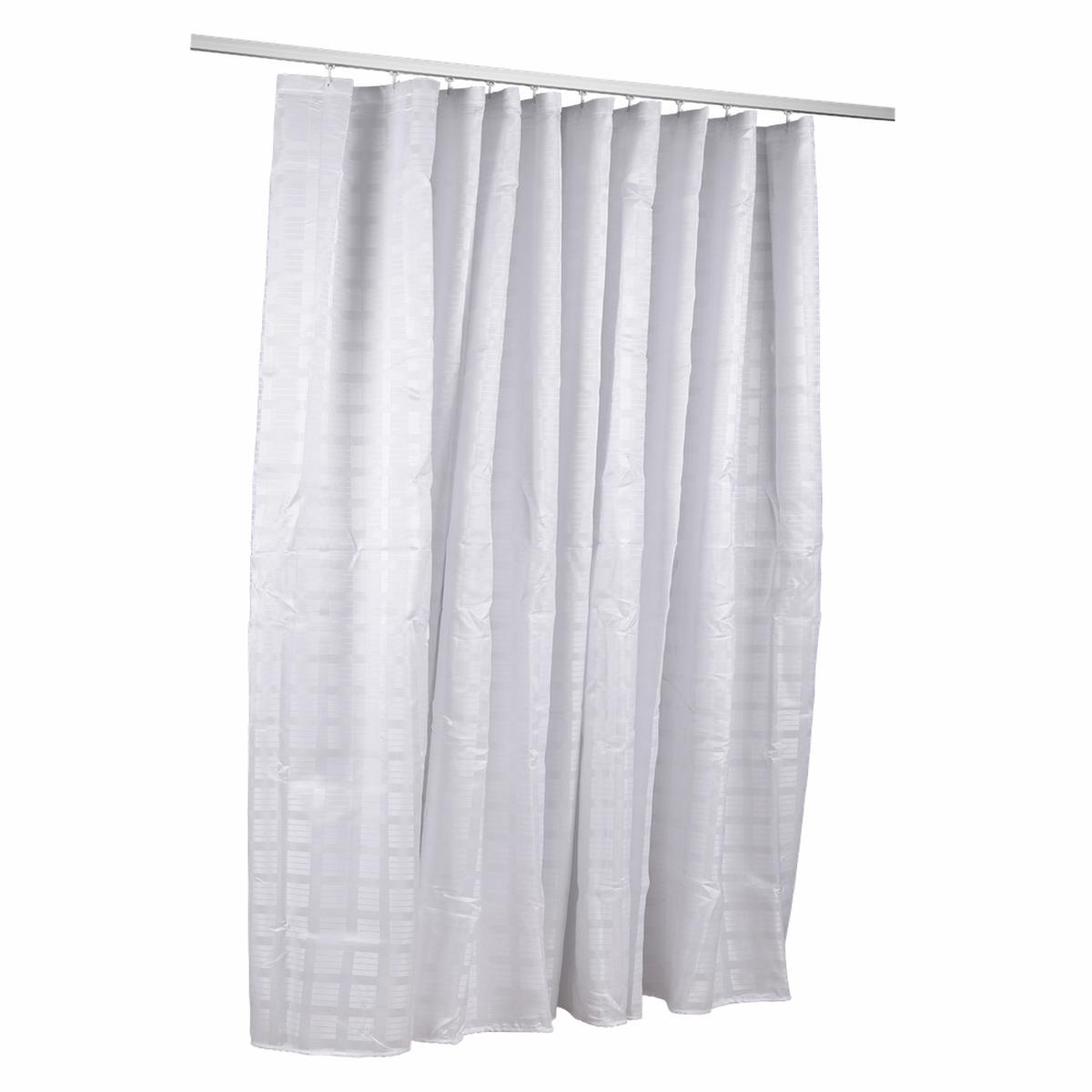 Metlam 2000mm Box Stripe Polyester Shower Curtain
