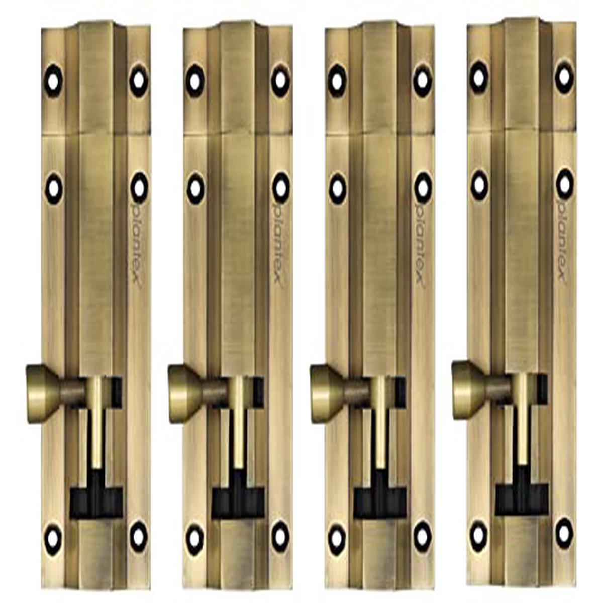 Plantex Stainless Steel Tower Bolt/Tower Bolt for Home,Offices Doors and Windows/Tower Bolt for Main Door/Door Latch/Kundi/Chitakini/Door Latch for Windows - Pack of 4