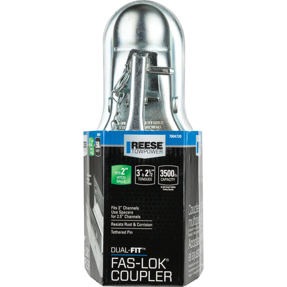 Reese Towpower Dual-Fit Fas-Lok 2 In Ball Class II Trailer Coupler