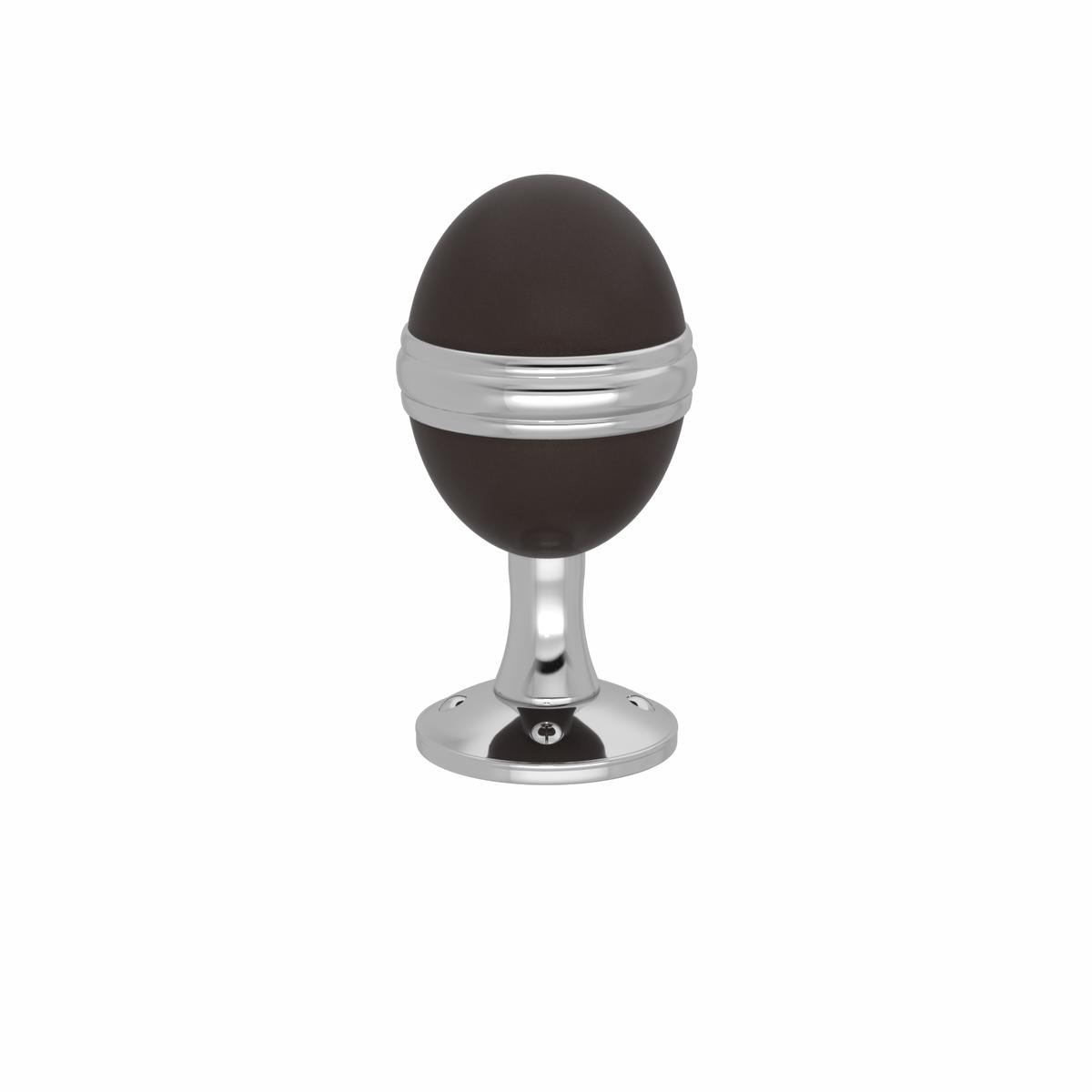 Saturn Combination Amalfine Door Knob 8211 Dummy Pair (fixed dead) 8211 Cocoa Bright Chrome