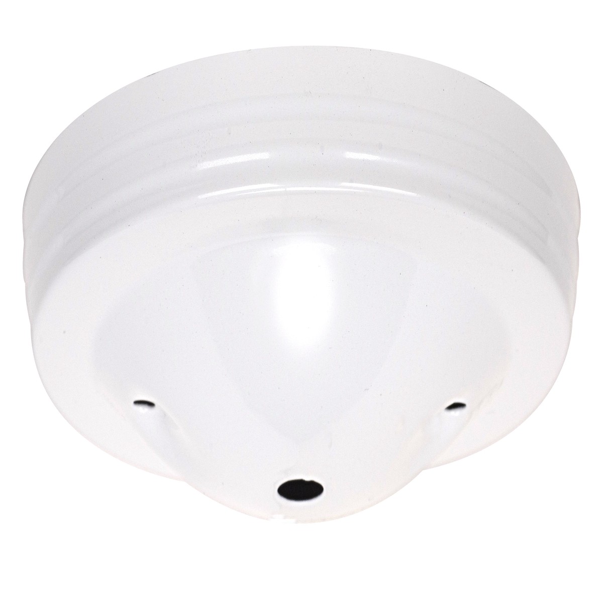 Smooth Canopy - Canopy Only - White Finish - 5" Diameter - 7/16" Center Hole - 2 -8/32 Bar Holes - 100-Pack