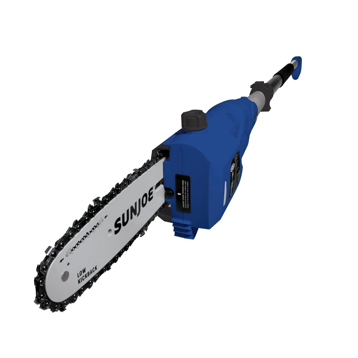 Sun Joe SWJ802E-SJB-RM Electric Multi-Angle Pole Chain Saw 8-inch 65 Amp Blue (Certified Refurbished)