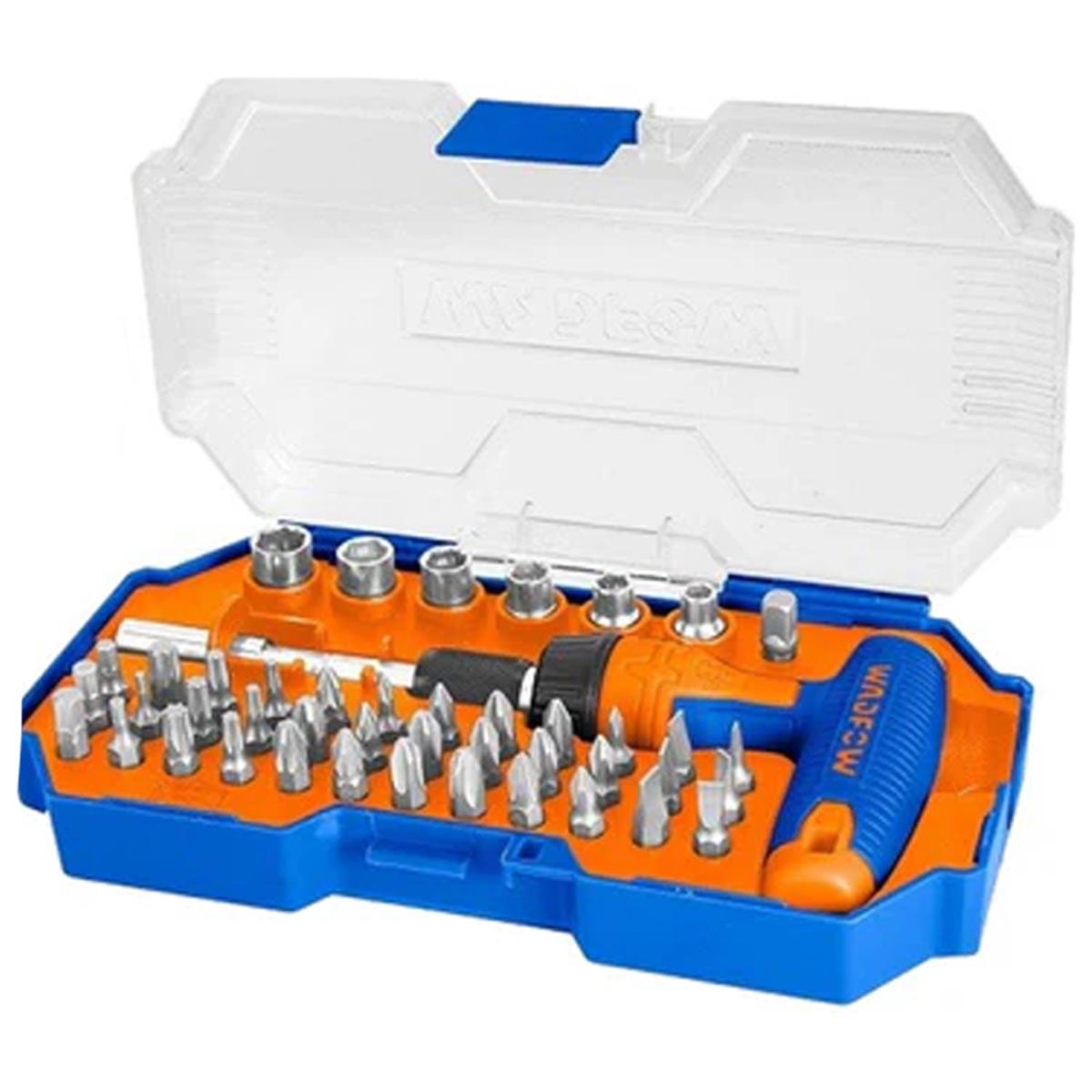 Wadfow WSS8B45 T-Handle Wrench Screwdriver Set 45Pcs