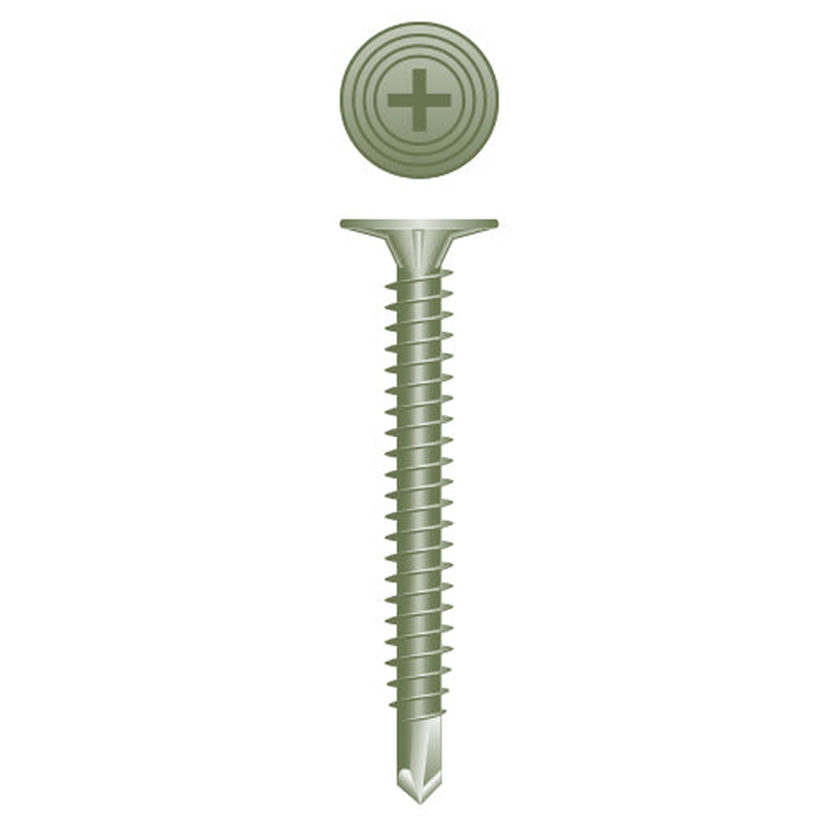 #8 Strong-Point Wafer Head 8-18 x 2-1/4, PH, Self-Drilling, Ruspert