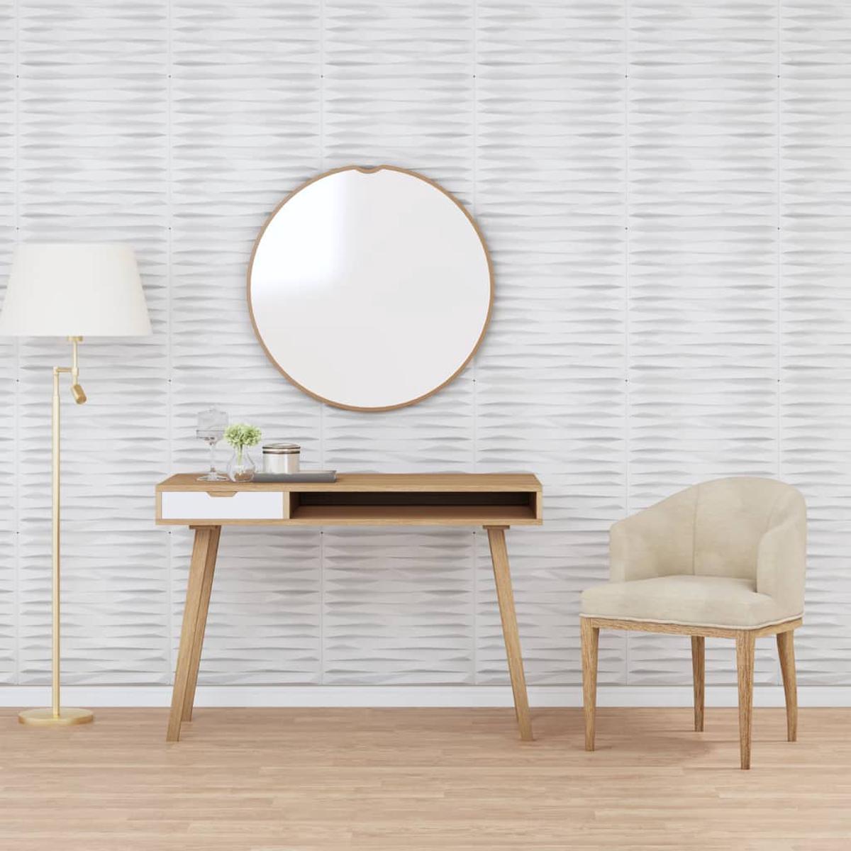 Berkfield Wall Panels 48 pcs White 50x50 cm EPS 12 m__ Stone
