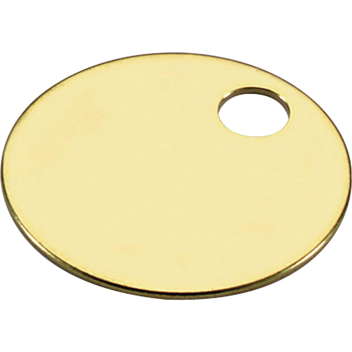 Lucky Line Engravable Tag 1-14 In Brass Key Tag (100-Pack)