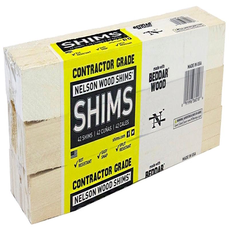 Nelson CSH12/42/12/48B Shim, 12 in L, Wood, Pack of 12