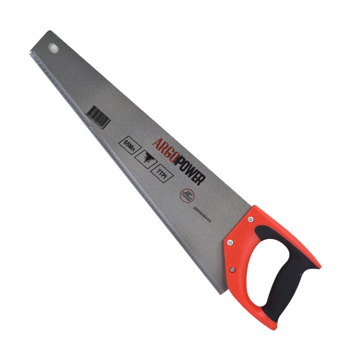 Argo Handsaw Bi-Material Handle 20"  Durable Cutting Tool