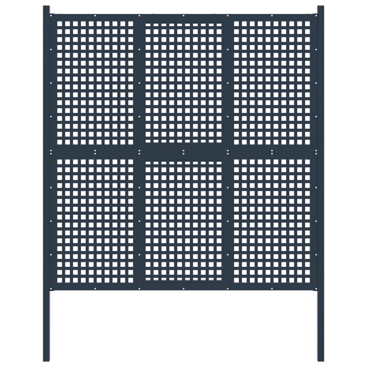 Berkfield Garden Fence Steel 177x225 cm Anthracite