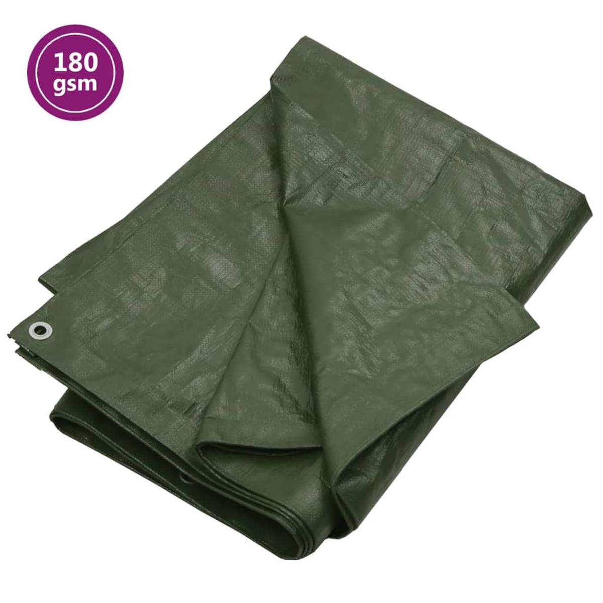 Berkfield Tarpaulin 180 g/m__ 3x6 m Green HDPE