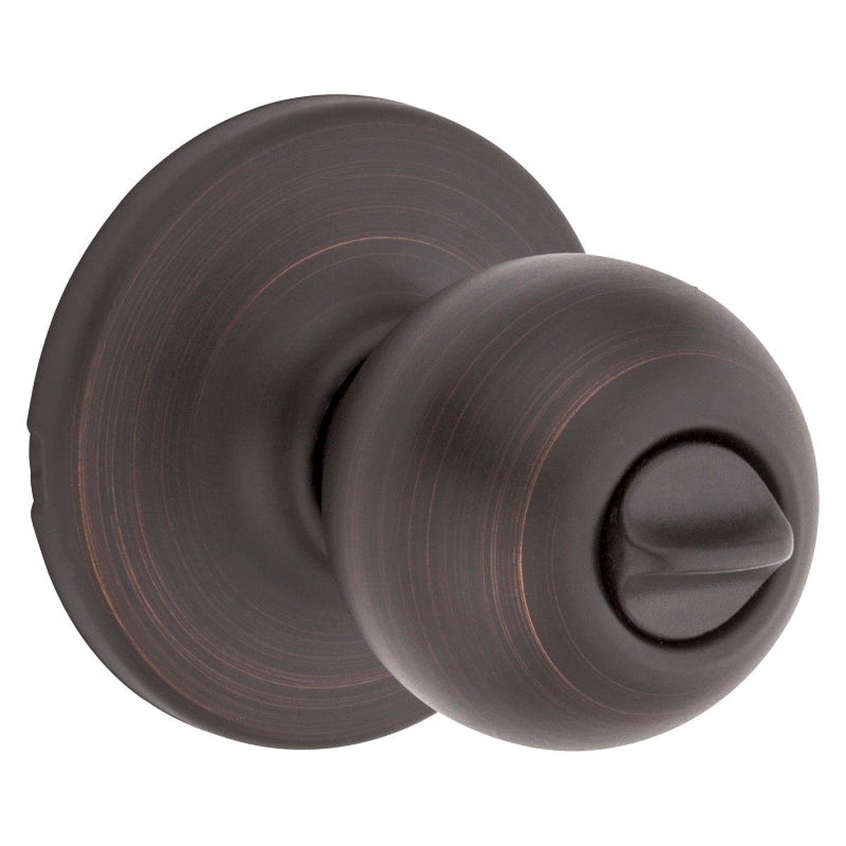 Kwikset 300P 11P CP Privacy Lockset Venetian Bronze Interior Locking Reversible Hand For Bedroom and Bathroom Doors