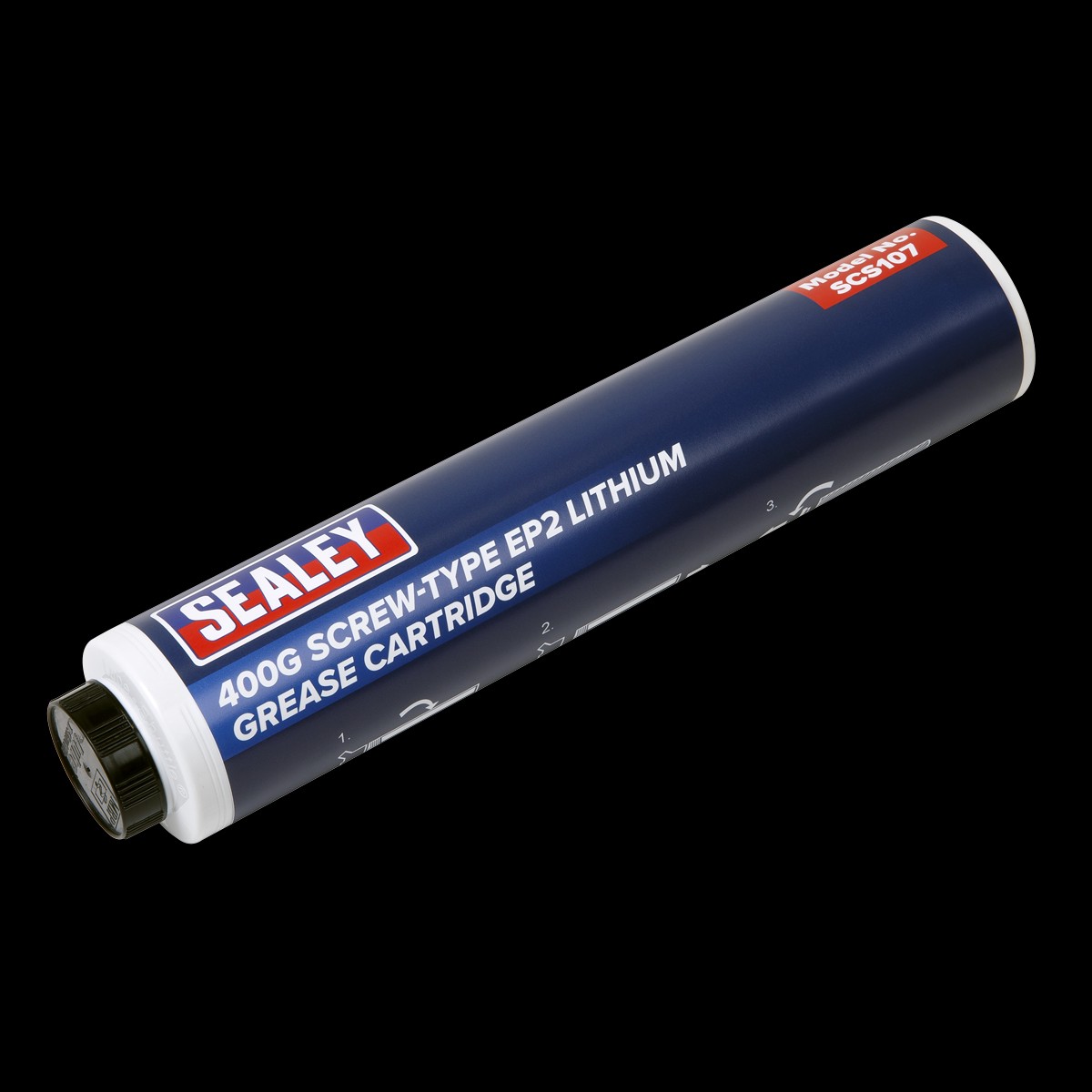 Sealey SCS107 400g Screw-Type EP2 Lithium Grease Cartridge