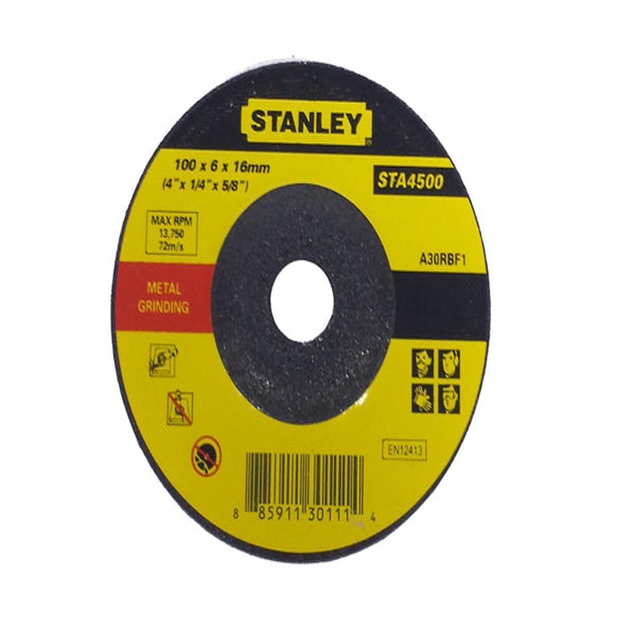 STANLEY Grinding Disc for Metal 100 x 6.0 x 16mm