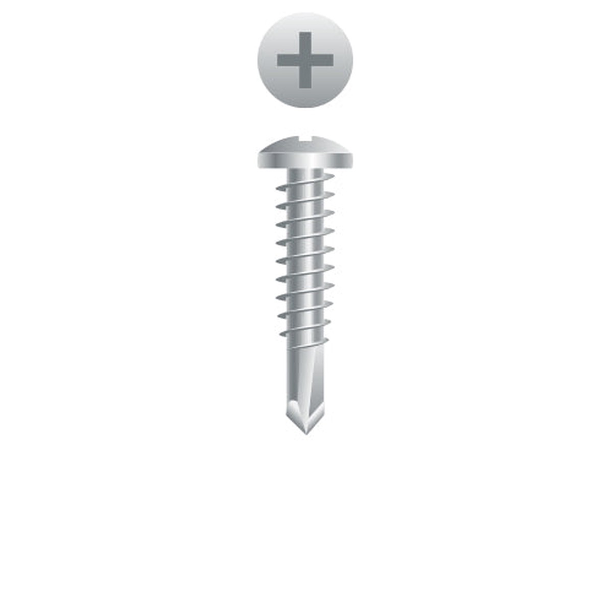 #10 Strong-Point Pan Head 10-16 x 1-1/2, PH, 410 Stainless Steel
