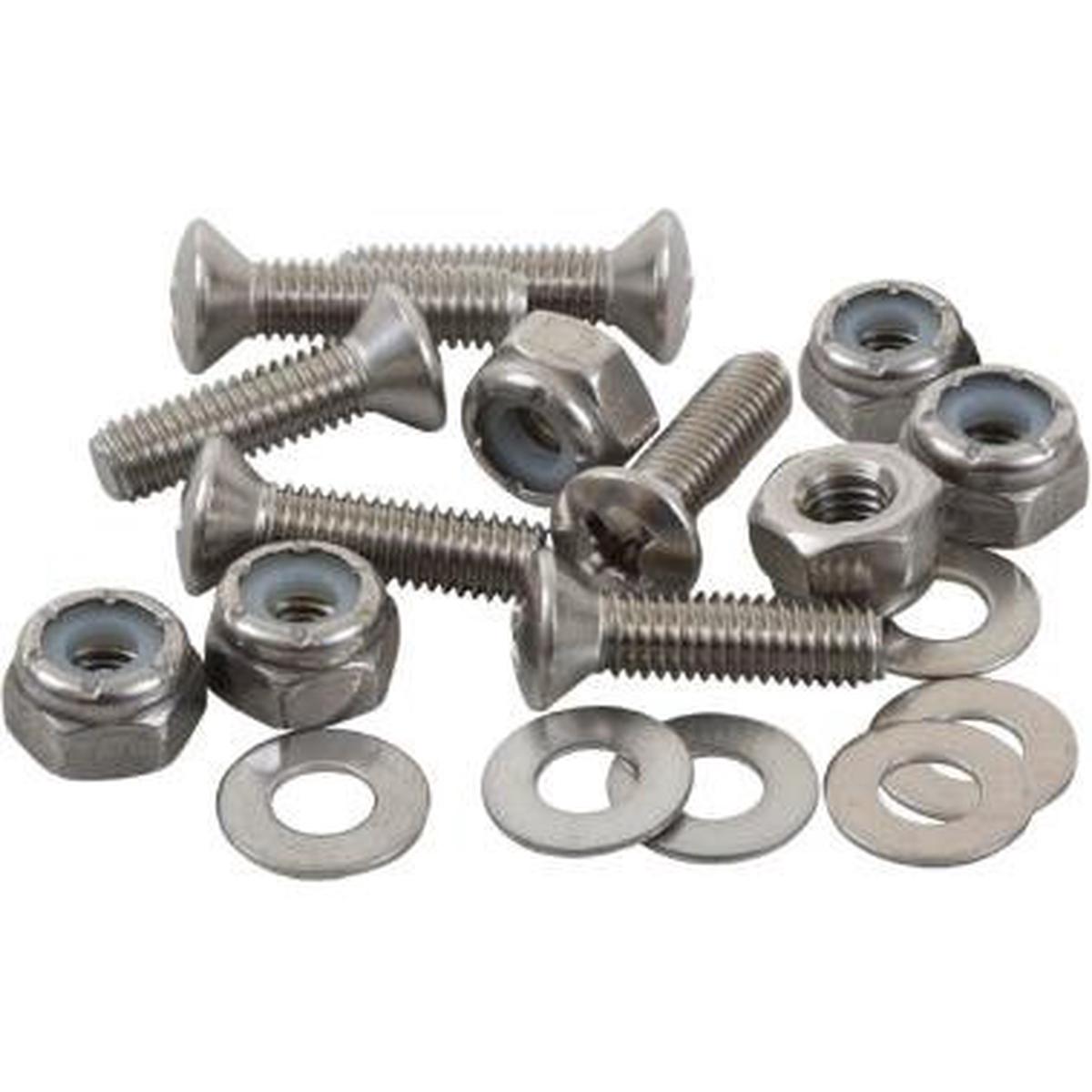 #10-32 X 3/4" Oval Head W/ Nyloc Nut & Washer (6 Each)