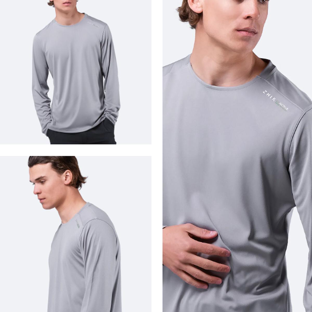 Zhik Mens UVActive UPF50 Long Sleeve Top 8211 GREY L