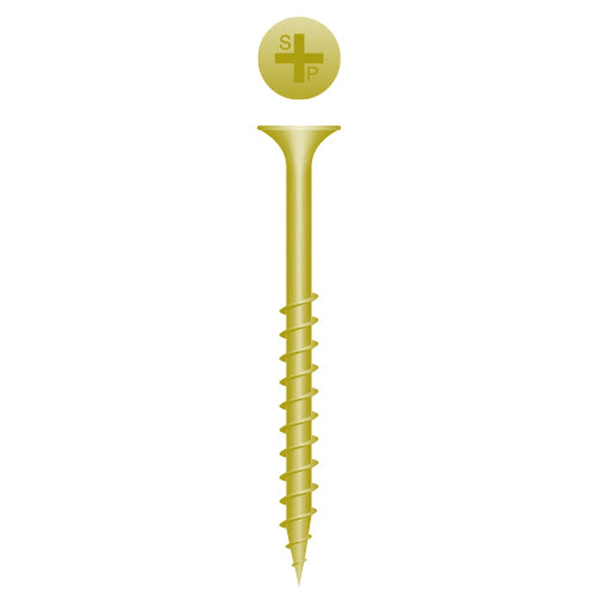 #10 Strong-Point Bugle Head 10 x 4-1/2, PH, Coarse, Zinc Yellow