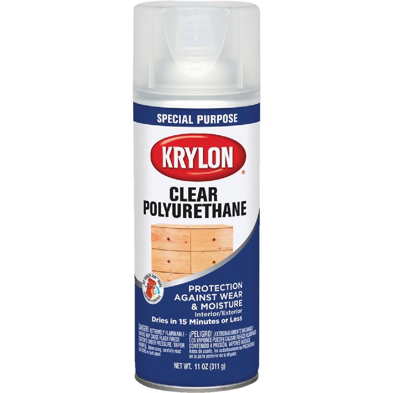 Krylon Satin Clear Spray Polyurethane, 11 Oz.