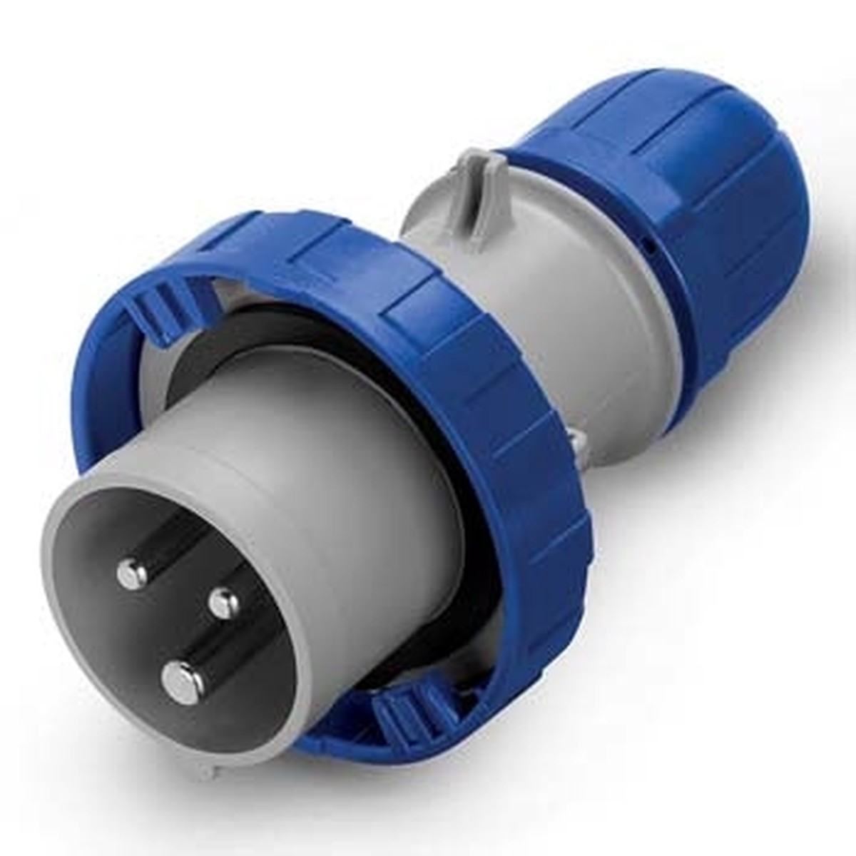 Plug 16A 2PE 3Pin 230V Clear/Blue IP67 Ins-Perf