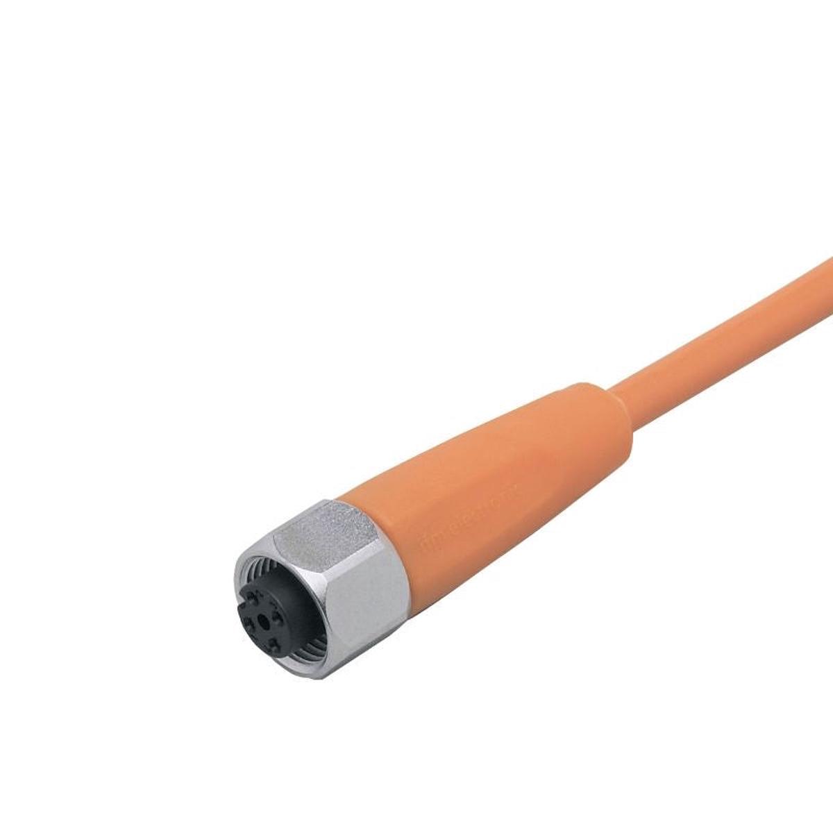 Sensor Socket Straight 4Pin M12 2m Cable Orange