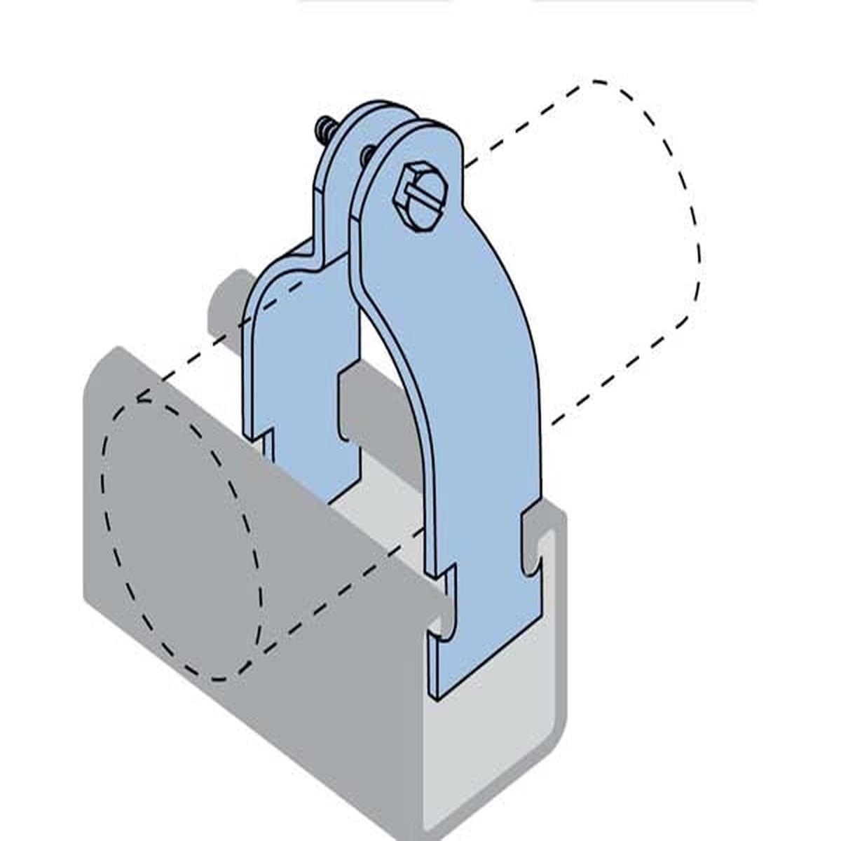 Two Piece Cable Clamp (Pair) P2034H HDG