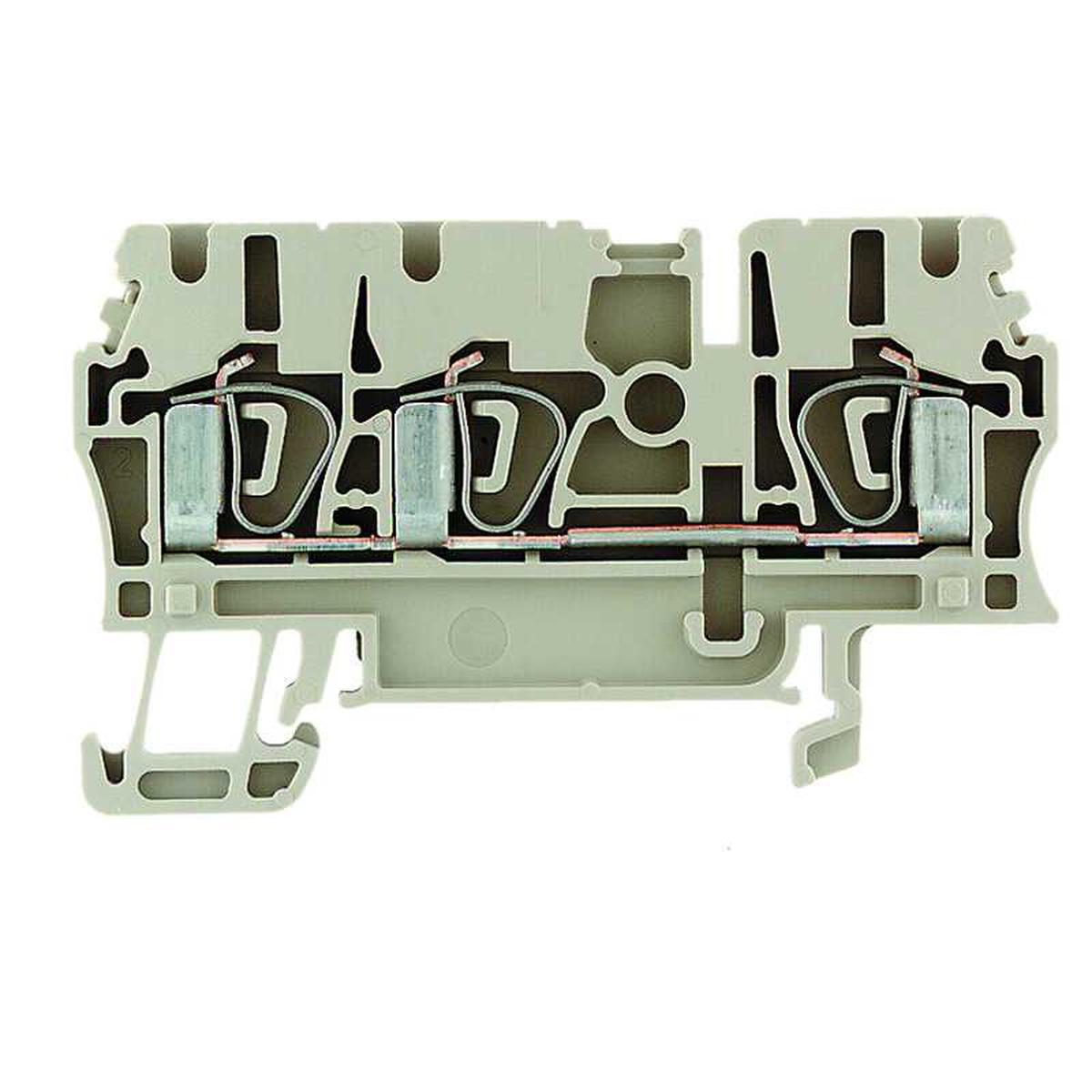 ZDU 2.5mm Clamp Terminal 2.5mm Beige 2in 1out