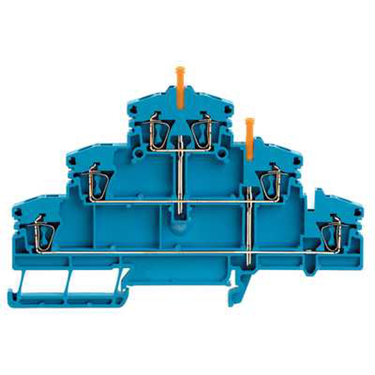 ZDLD2.5-2VN Clamp Terminal 2.5mm 3 Tier Blue Commoned