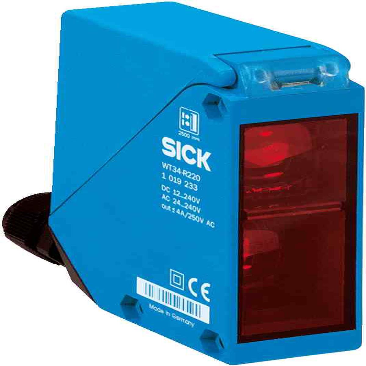 WT34-R220 PE Sensor Diffuse 2.5m CO 20-250V AC/DC